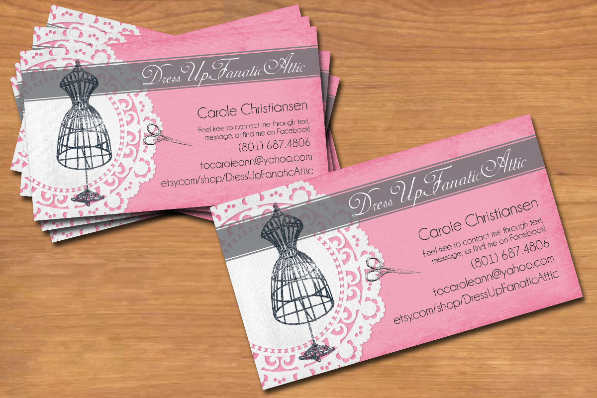 Dress Up Fanatic Attic Business Cards